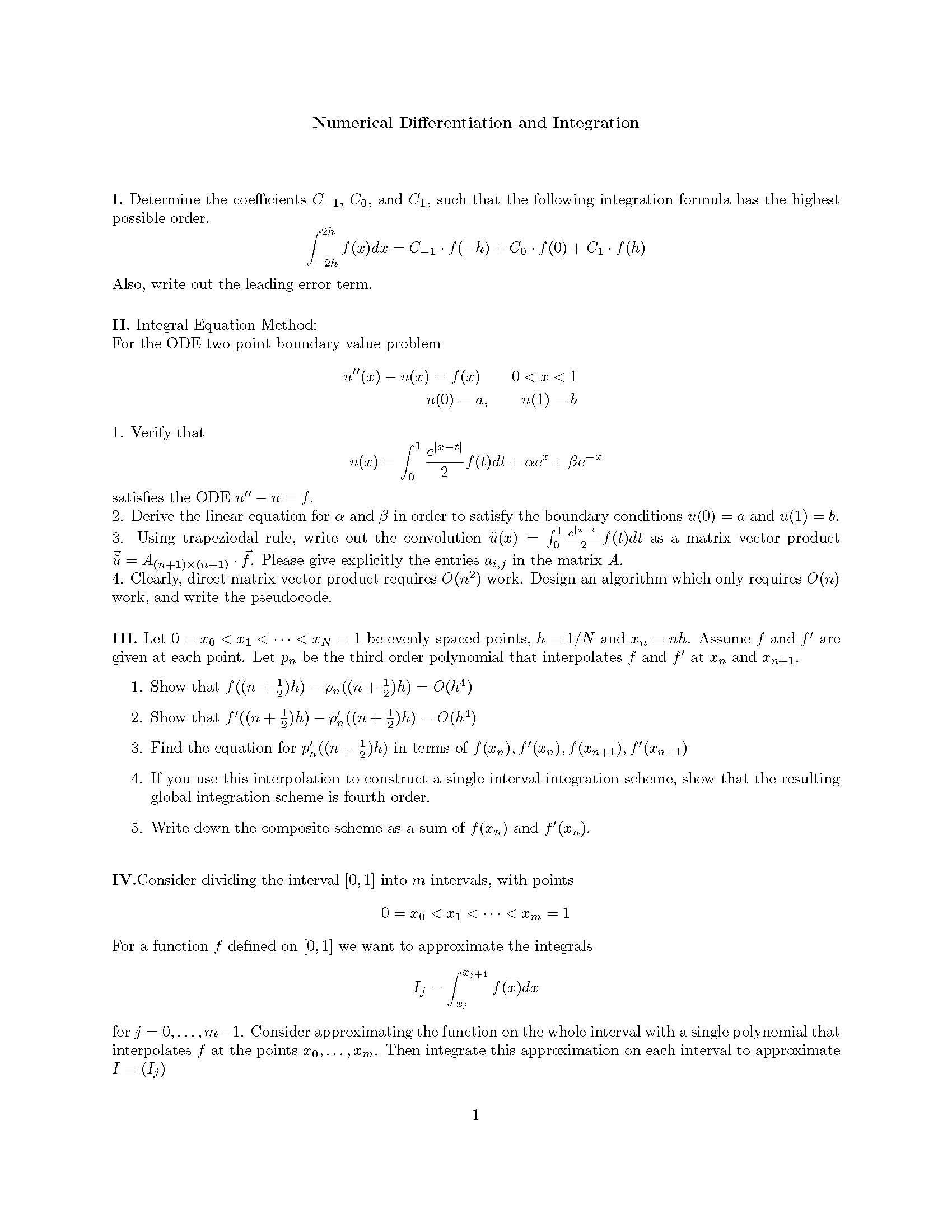 SCIENTIFIC COMPUTATION I
