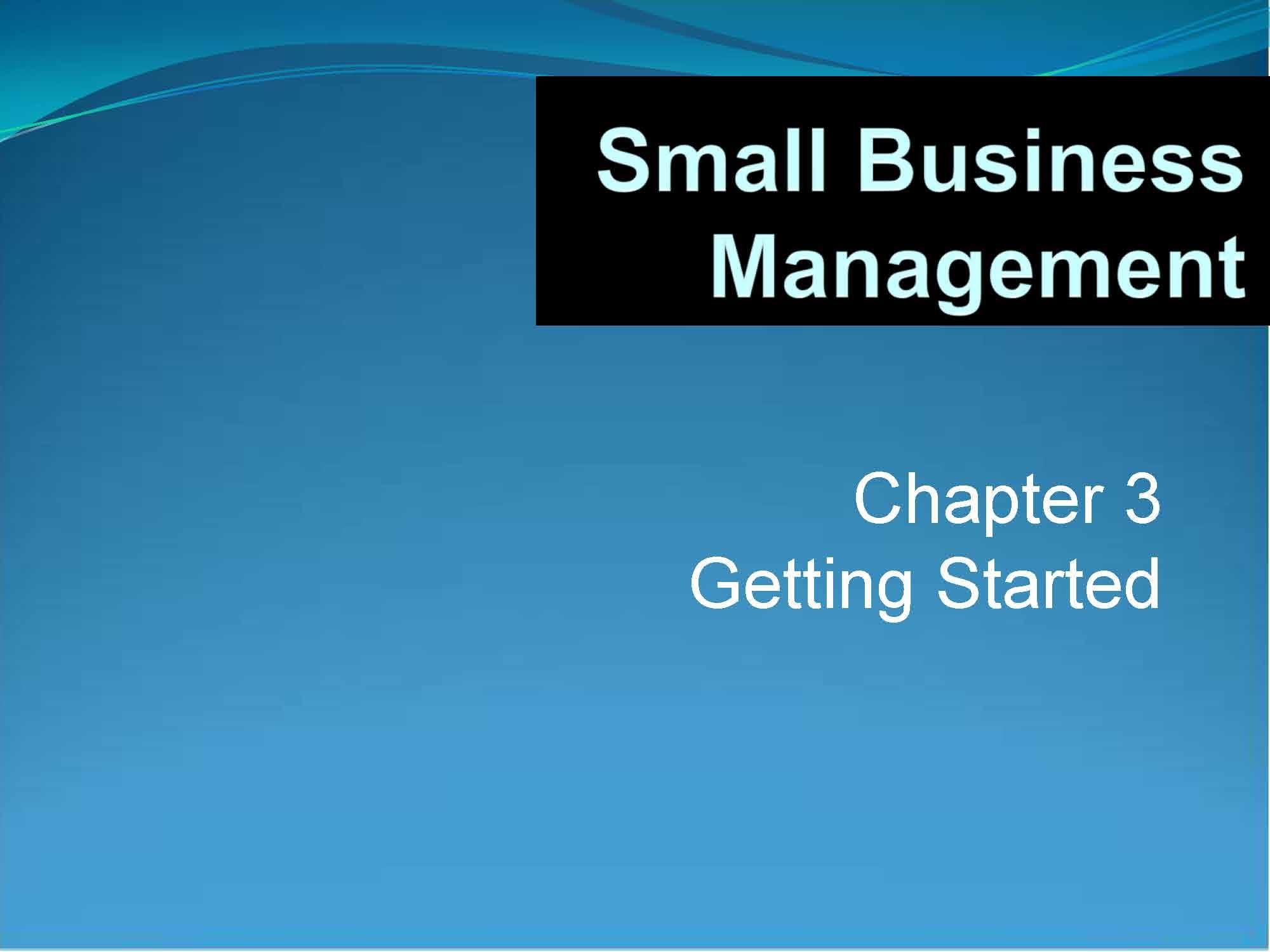 Small Business Management