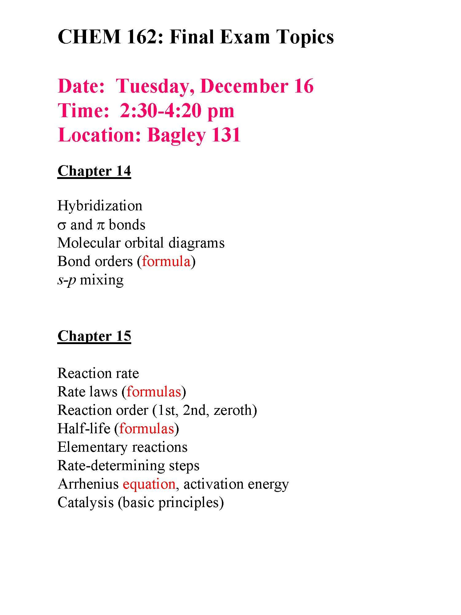 GENERAL CHEMISTRY
