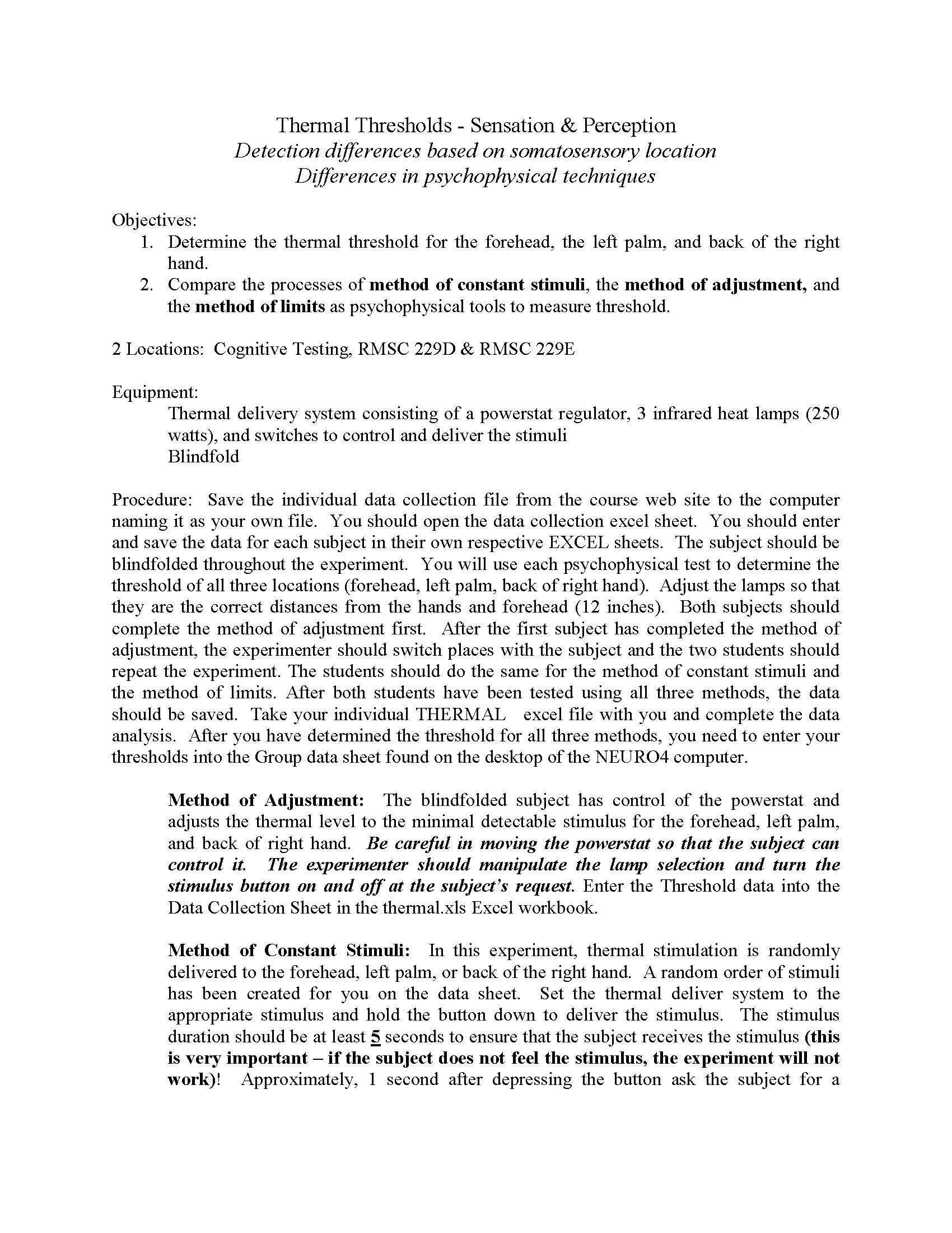 Sensation & Perception