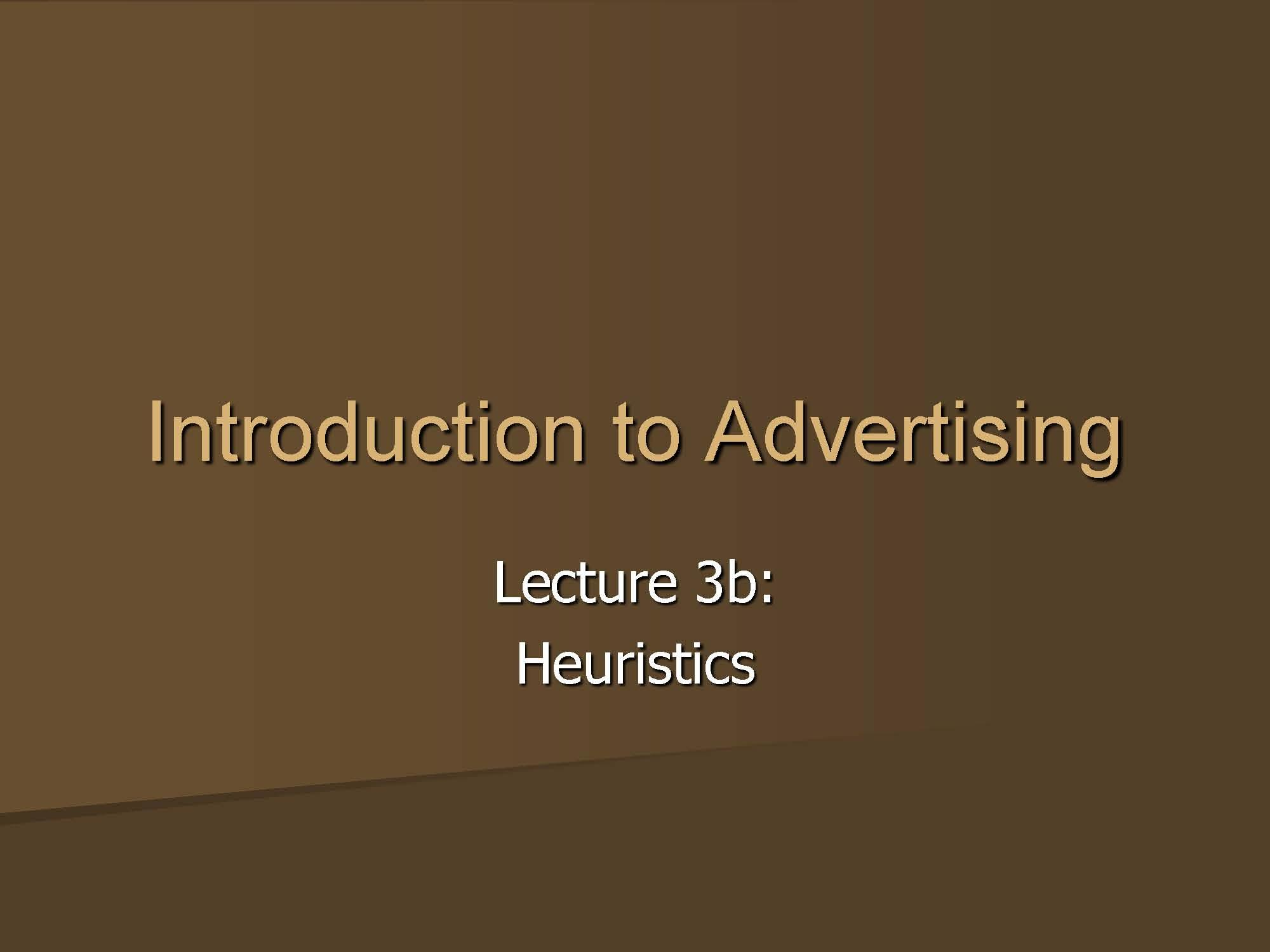 Introduction To Advertising