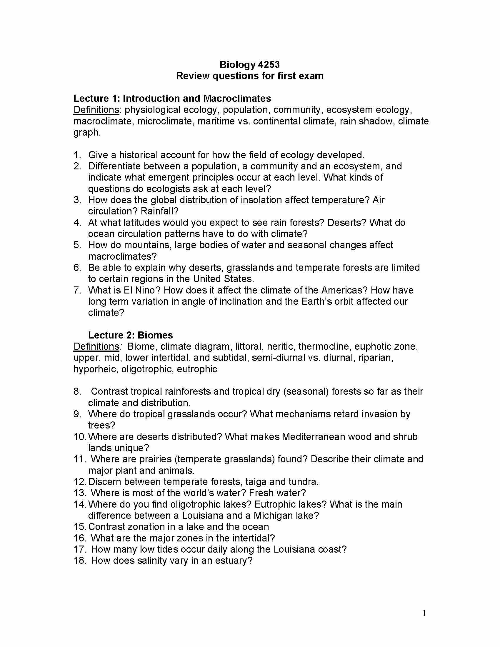 PRINCIPLES OF ECOLOG