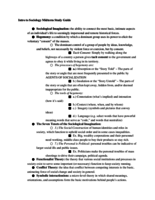 Intro to Sociology Midterm Study Guide