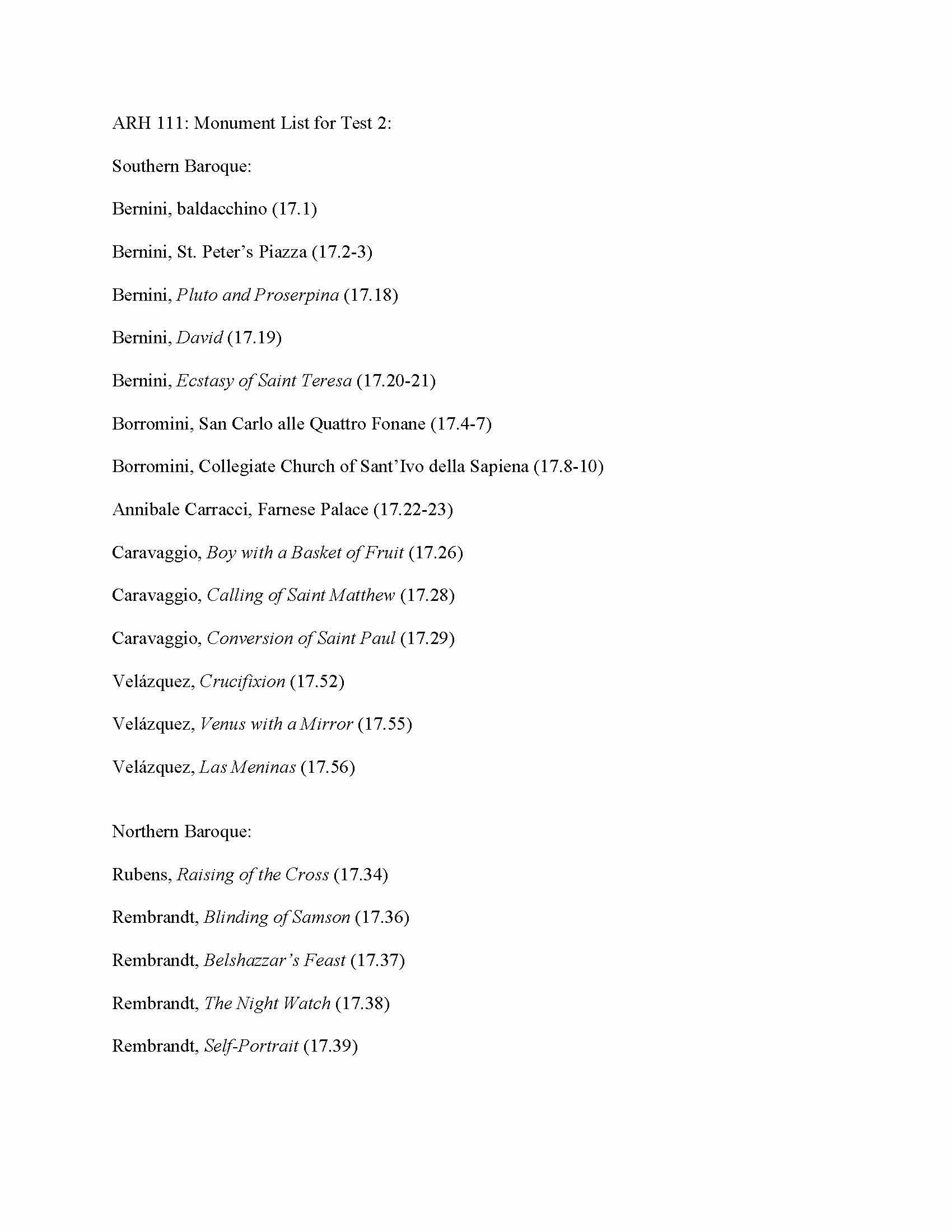 Renaissance thru 20th Century