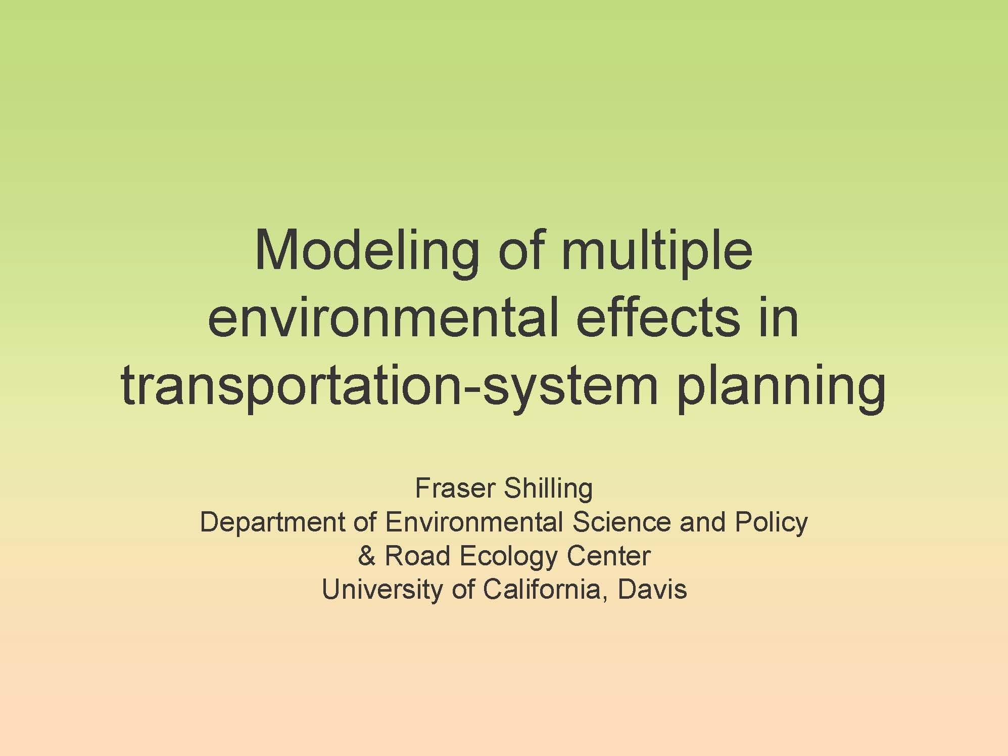 Selected Topics Transprt