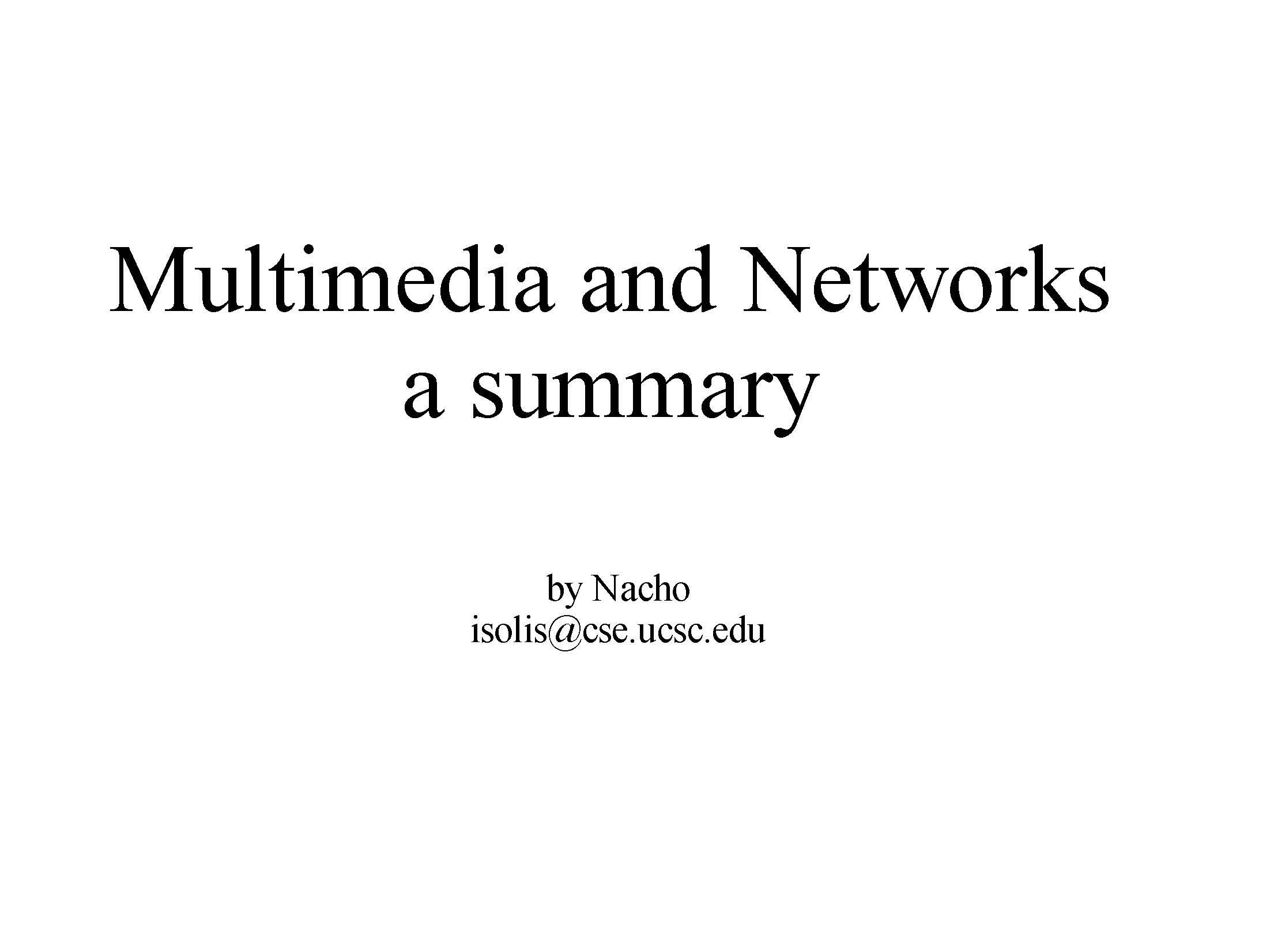 Multimedia Systems