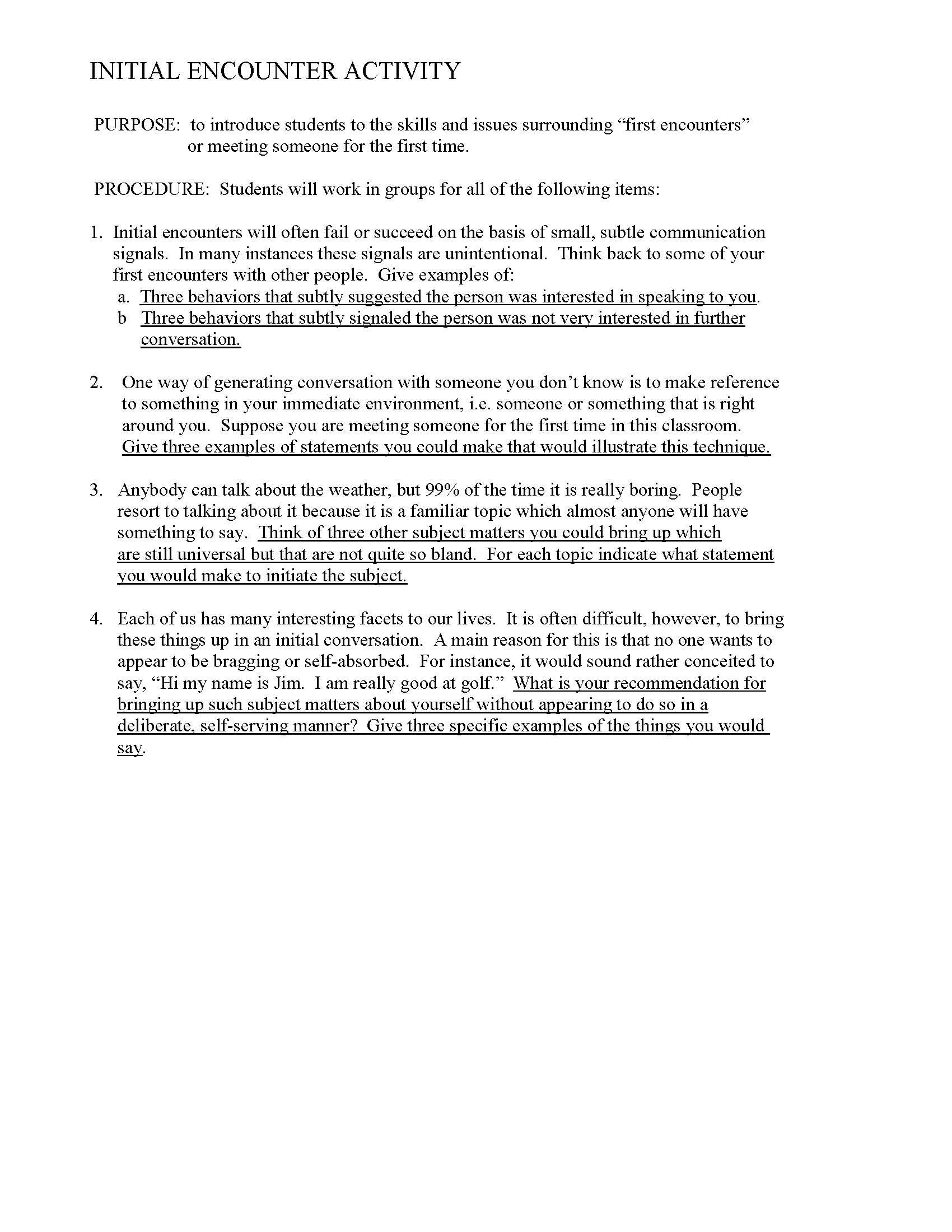 Introduction to Human Communication