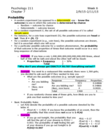 Week 6 Notes - Psychology 211