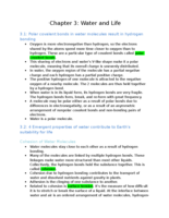 General Biology 121- Chapter 3: Water and Life