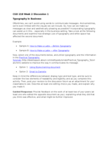 CGD 218 Week 2 Discussion 1