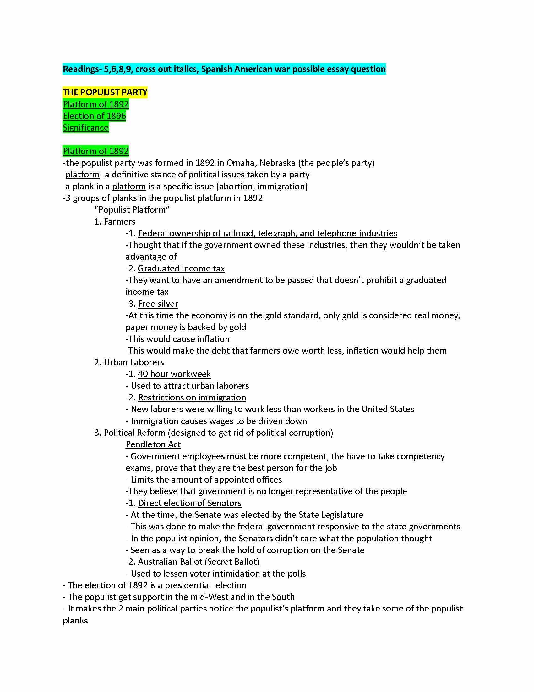 United States History Since 1865