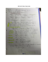 BEE 2600 Prelim I Study Guide