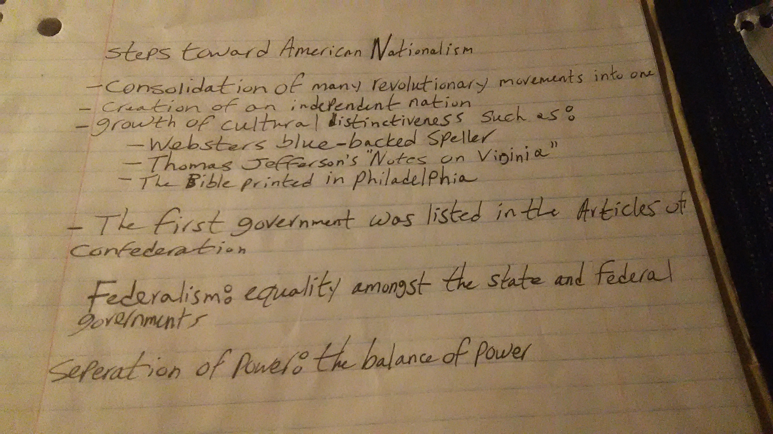 History notes