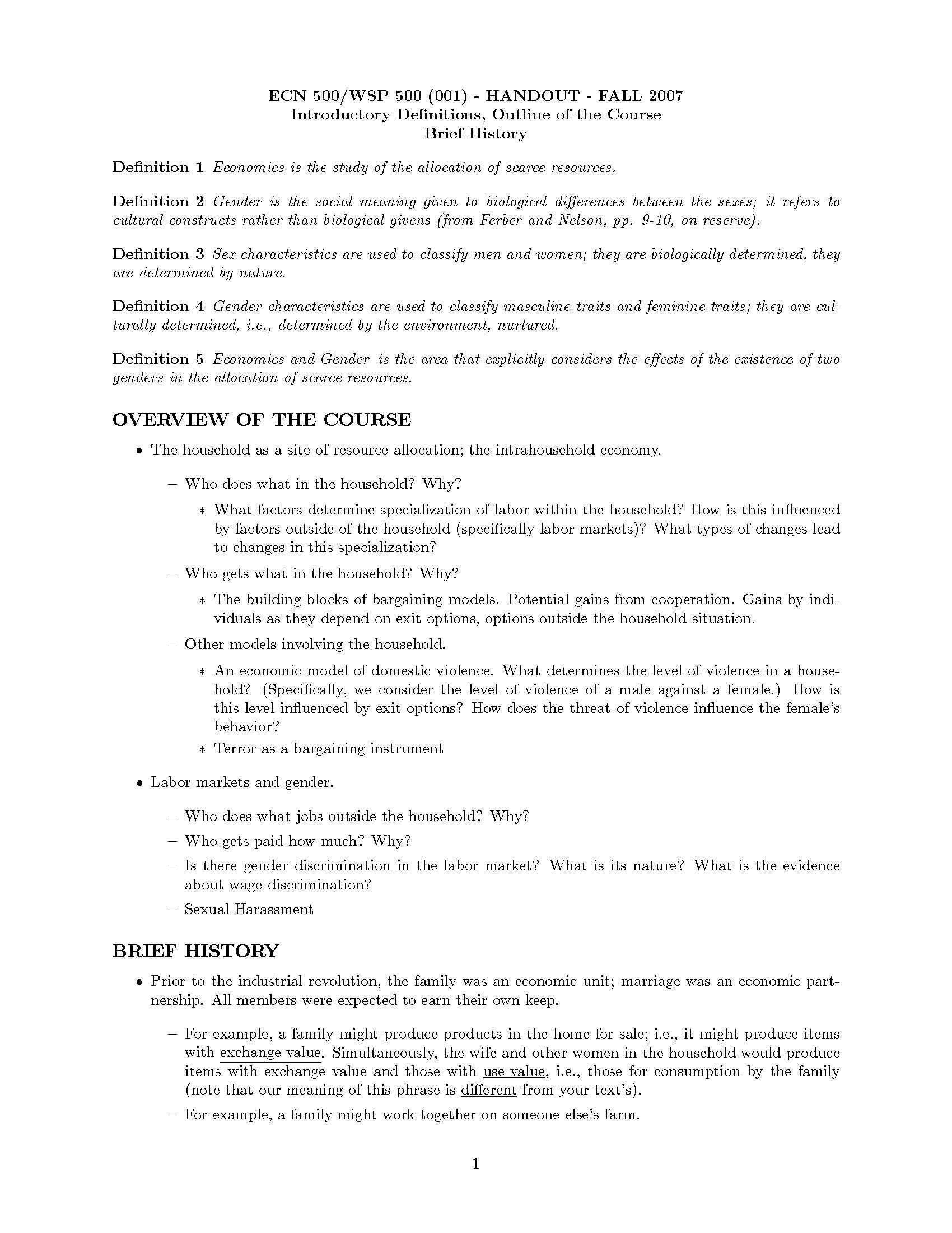 Selected Topics
