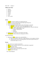 MUL2010 Chapter 2 Notes