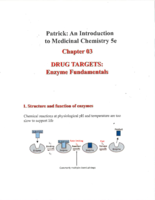Handout 4 - Enzymes as Drug Targets