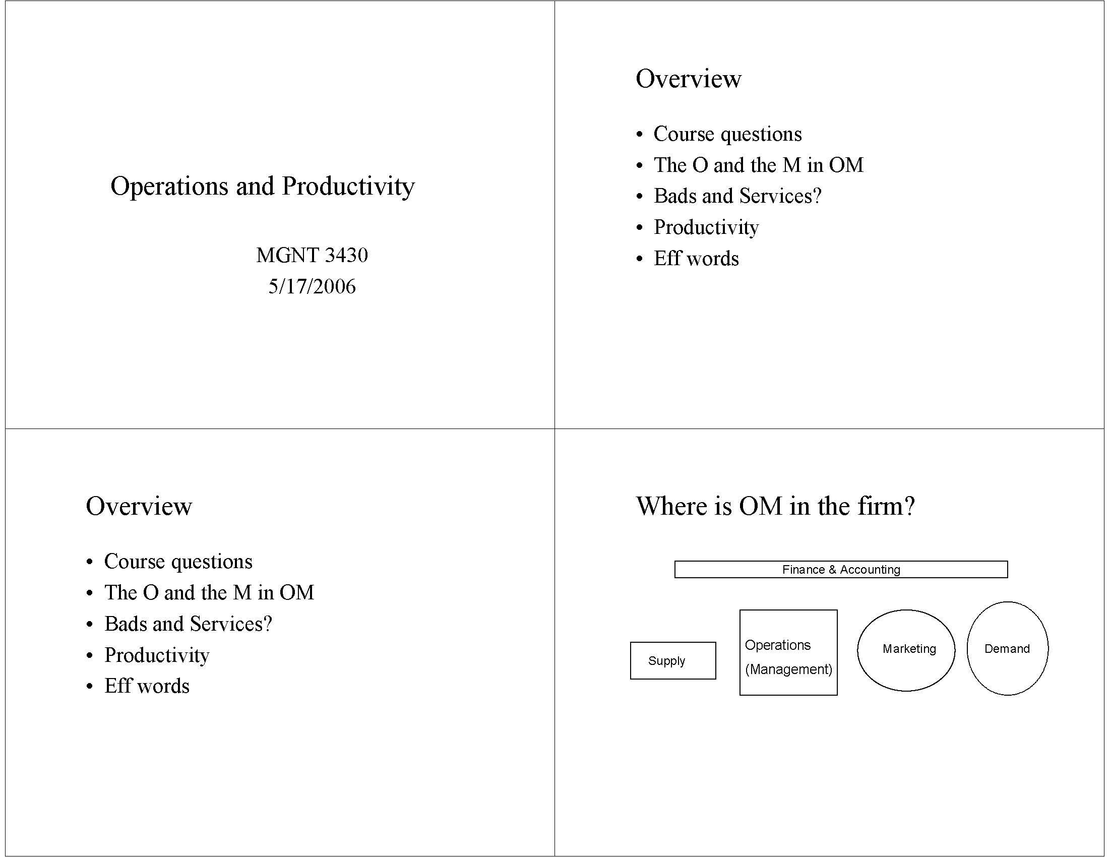 Operations Management