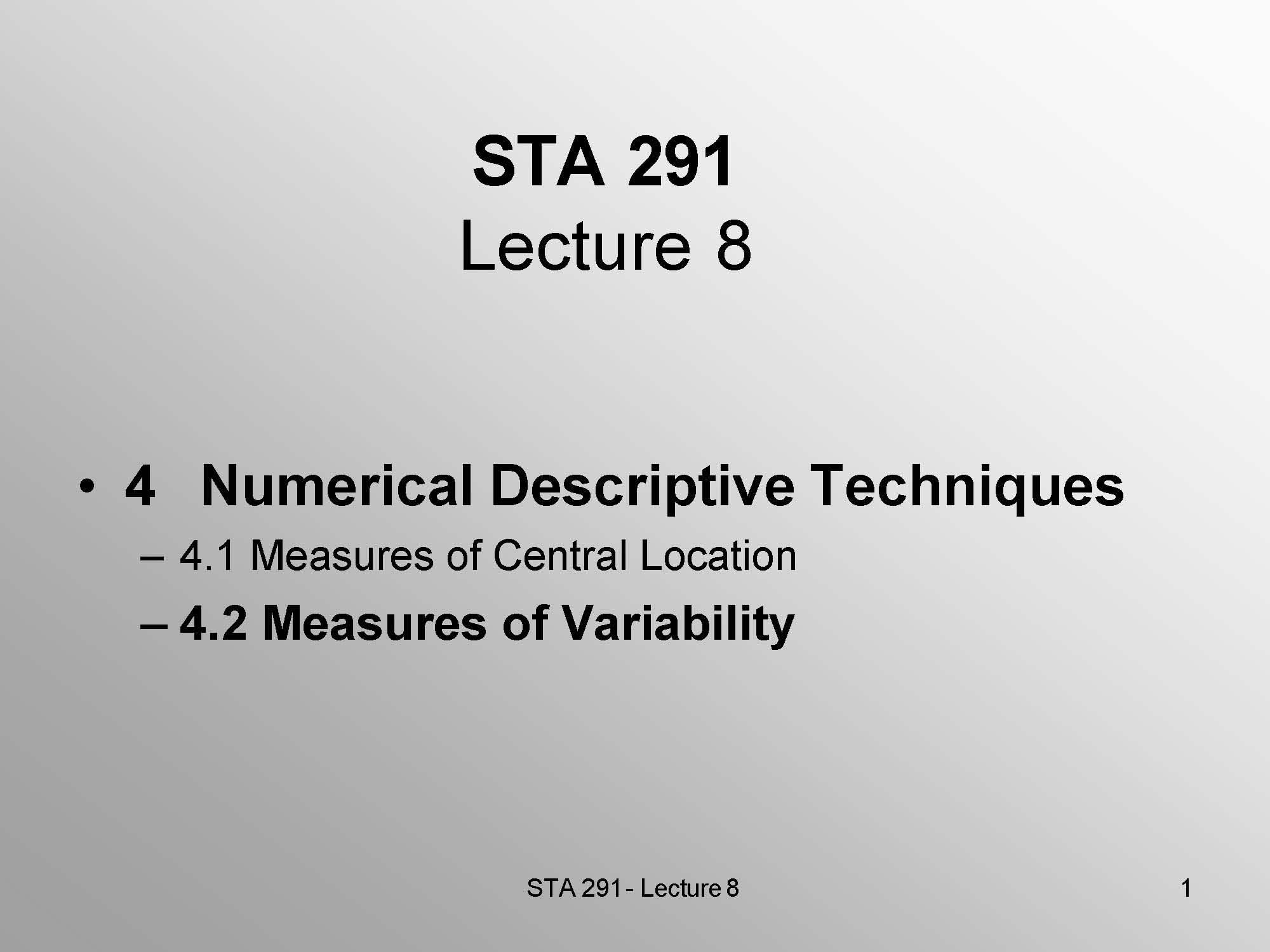 STATISTICAL METHOD