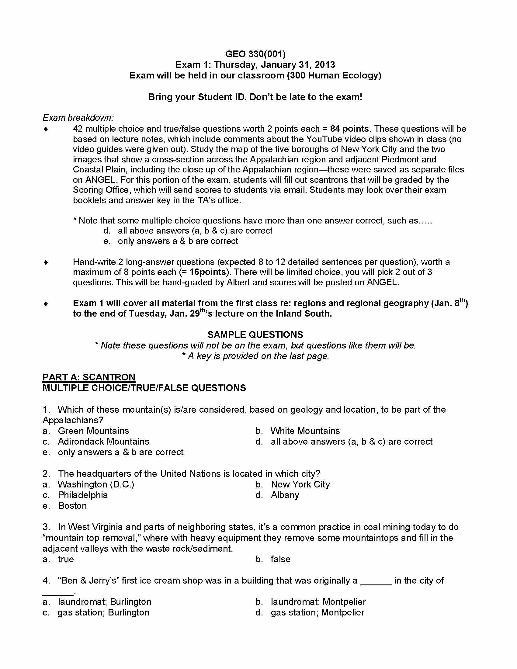 Geography of the U.S. & Canada