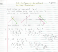 Systems of Equations in Two Variables
