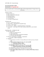 EXAM ONE STUDY GUIDE