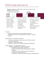 PSY2012 Study Guide for Exam #2