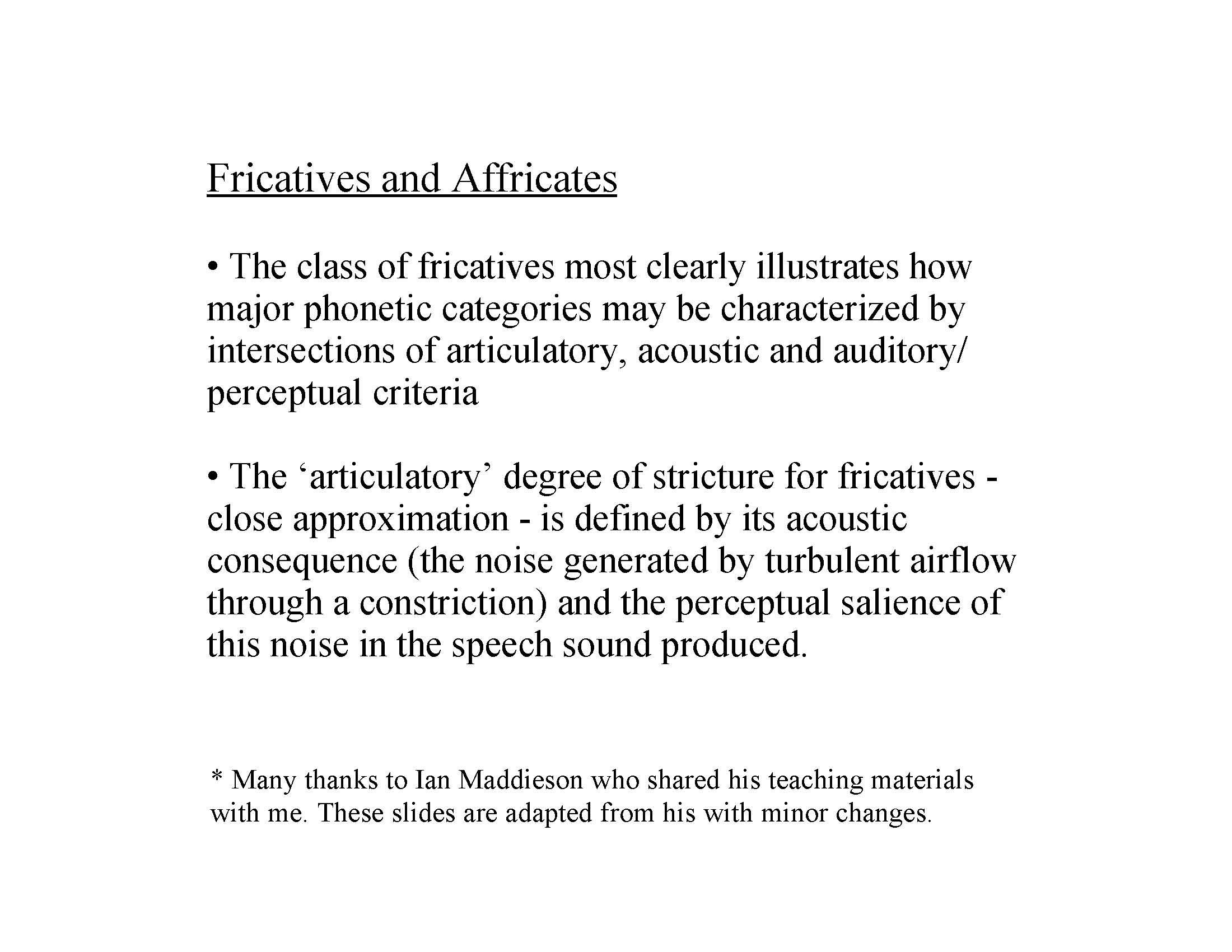 Introduction to Phonetics and Phonology