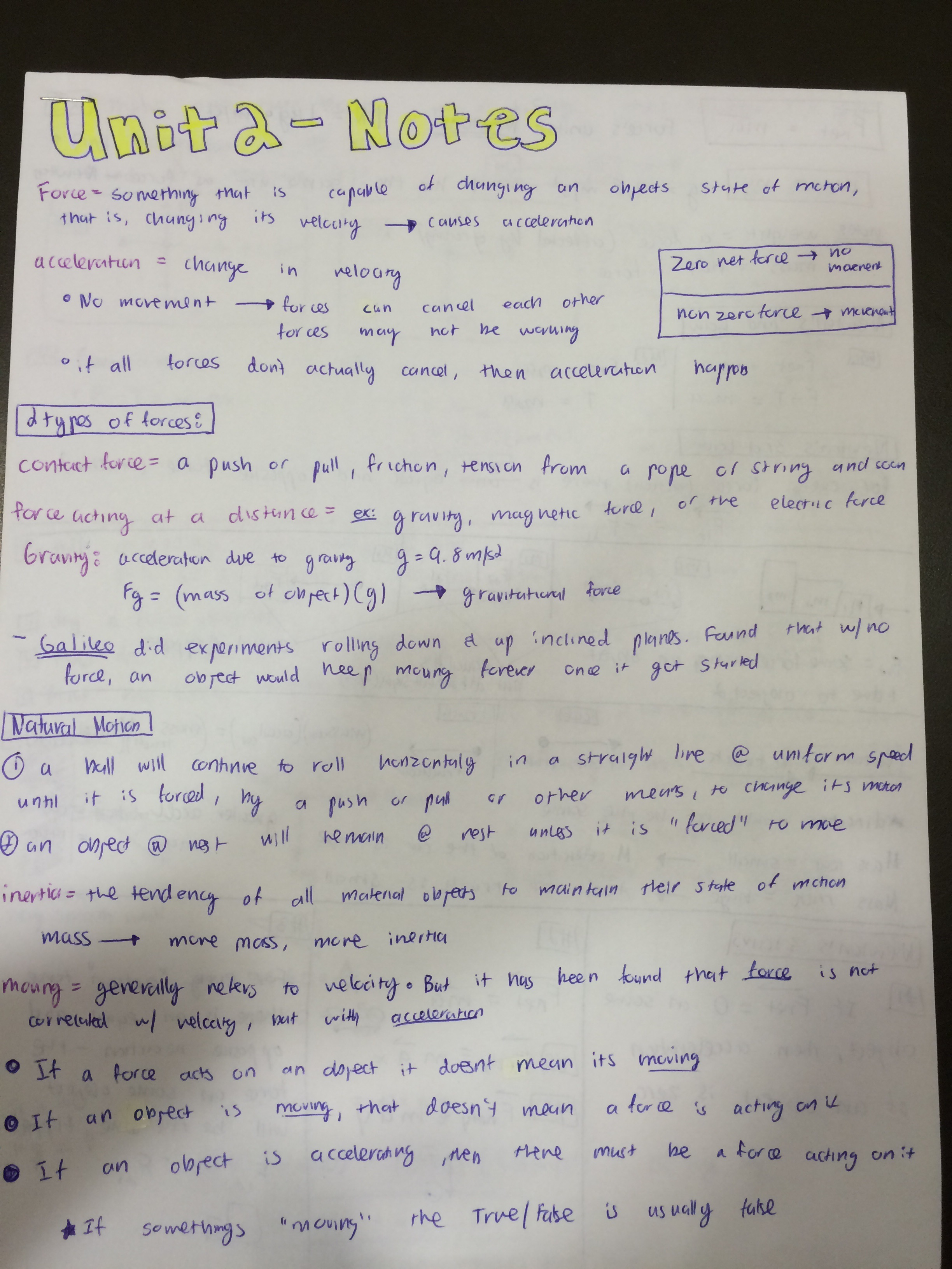 Unit 2 Lecture Notes