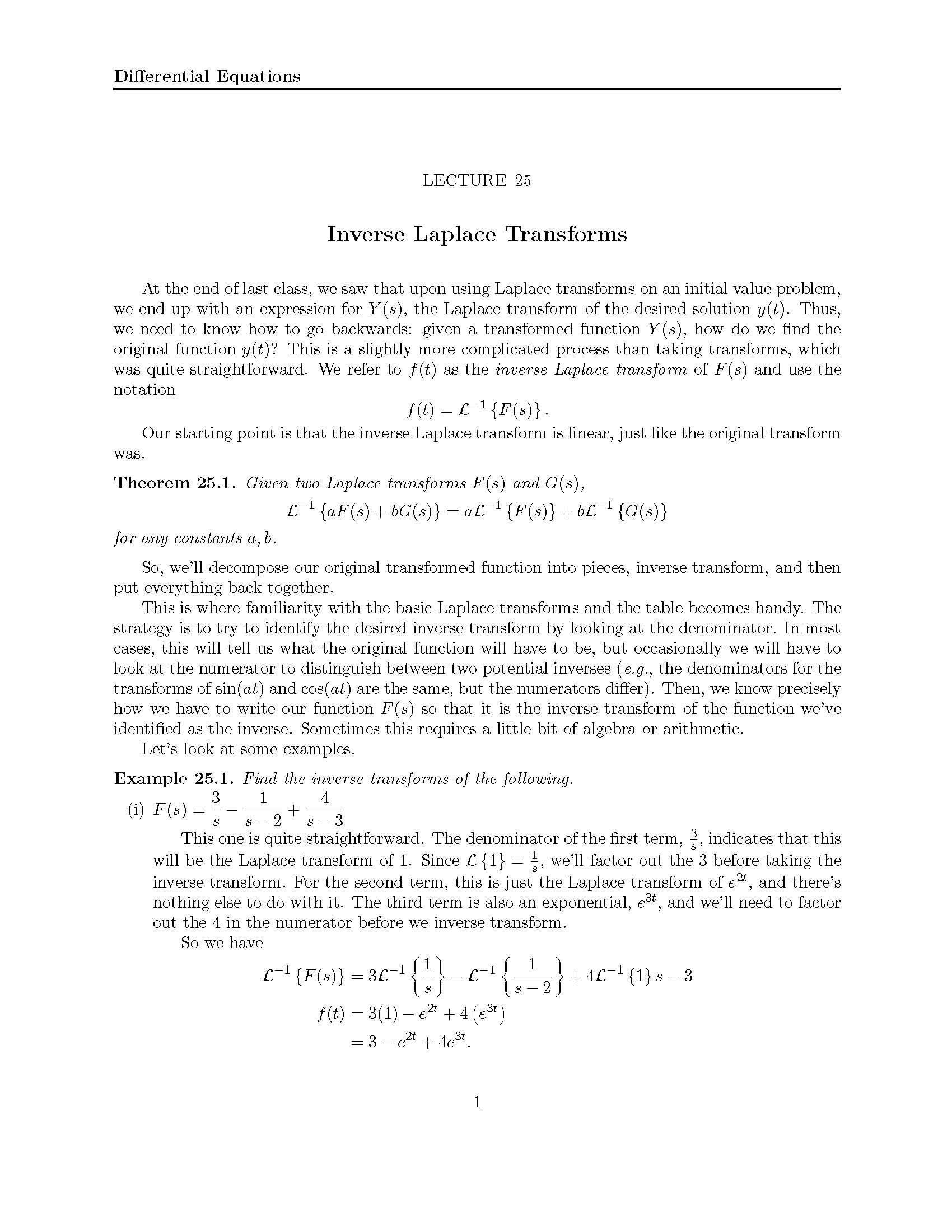 Ordinary and Partial Differential Equations