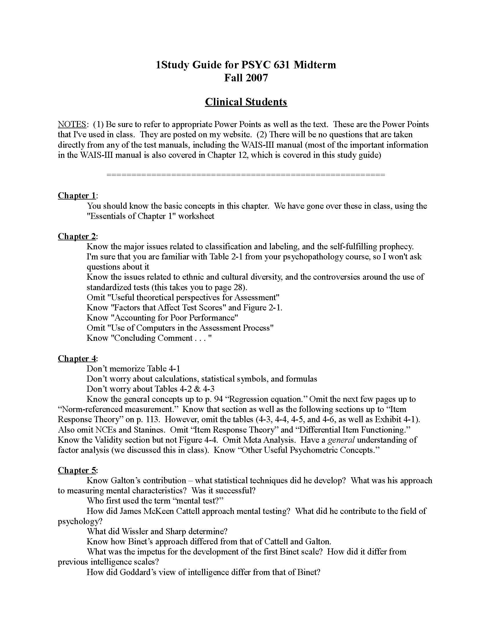 Cognitive Intellectual Assessment Techniques