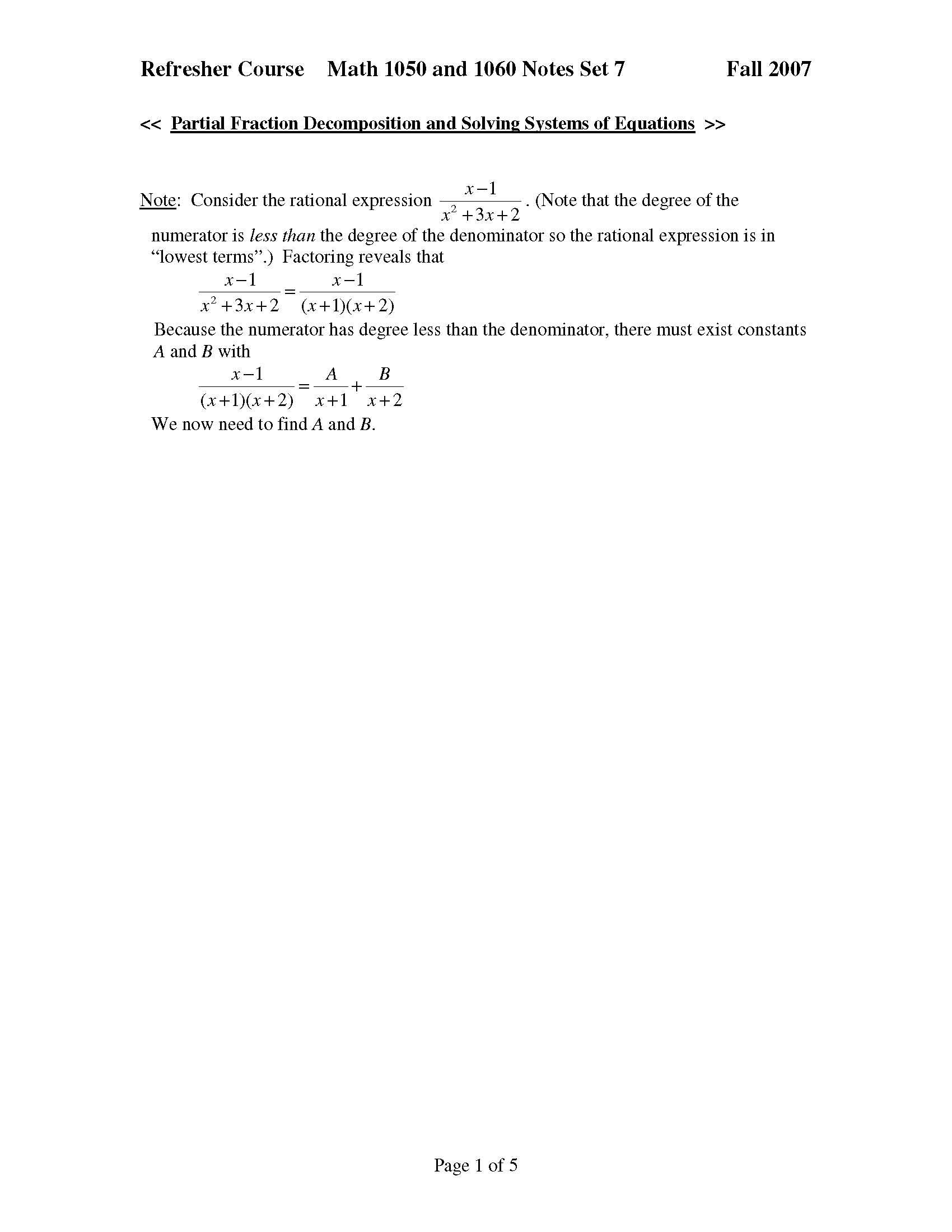COLLEGE ALGEBRA (QL)(SSS)