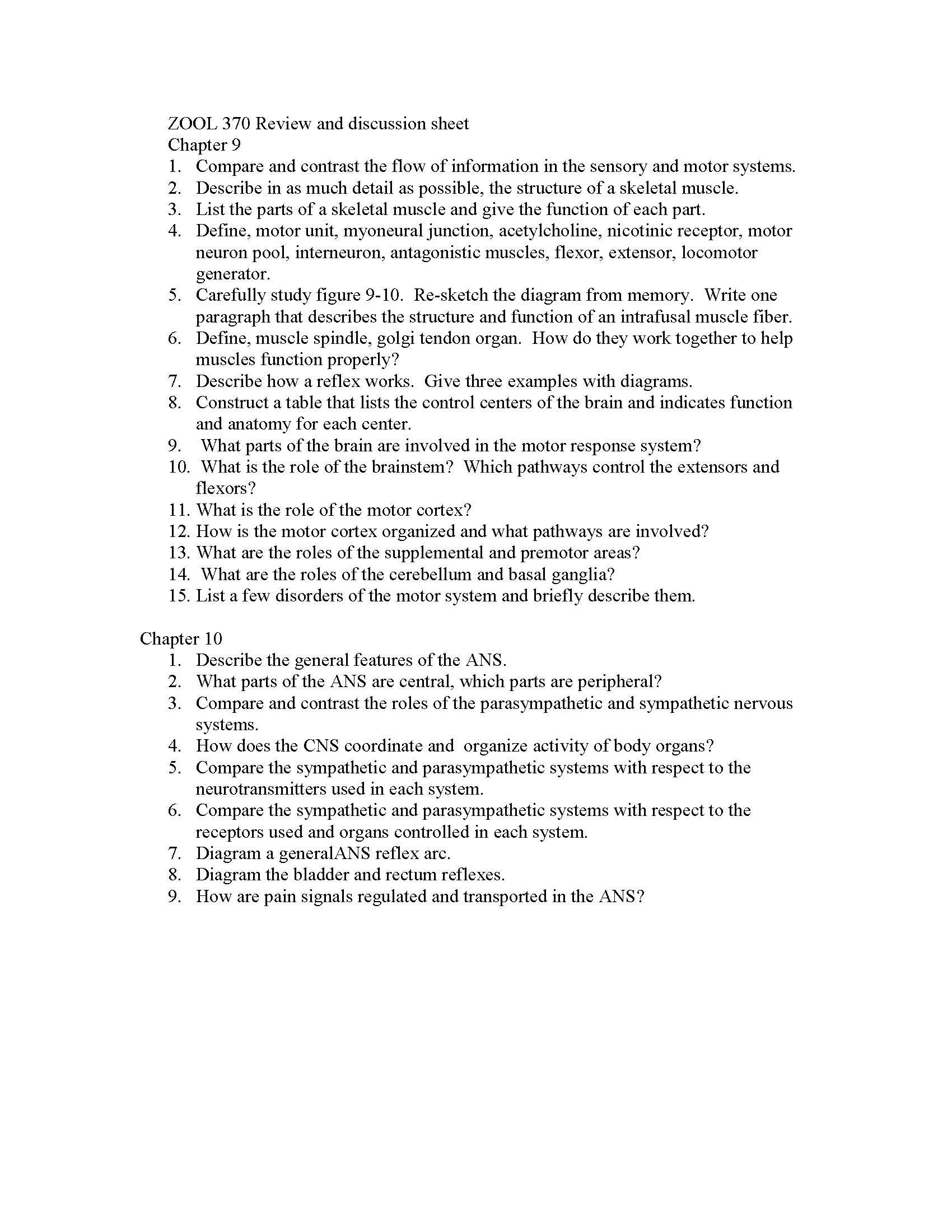 Vertebrate Physiology