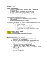 January 21 notes