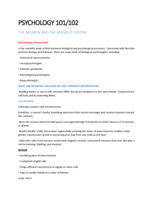 Neuron and Nervous system. Psychology 101/102.