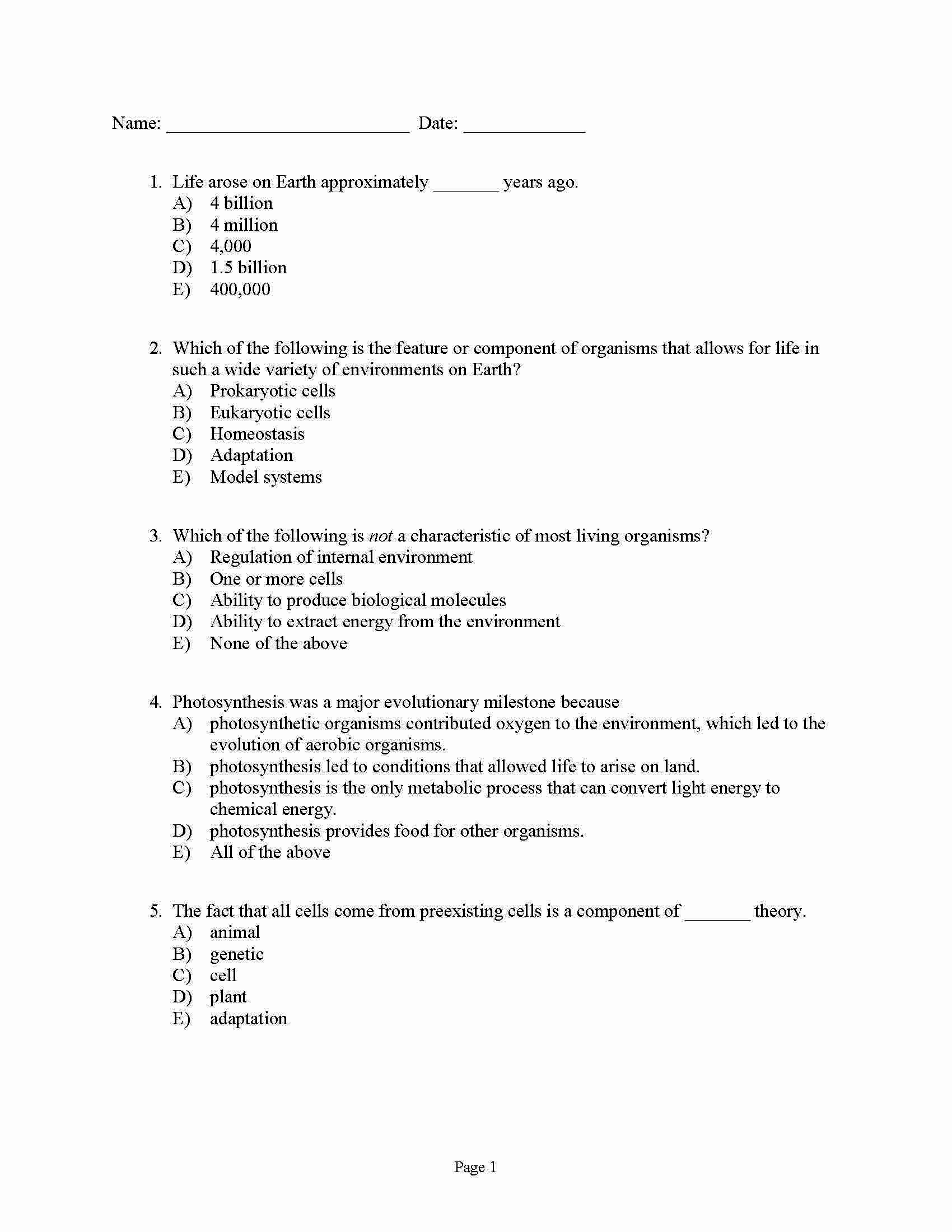 Cell Structure and Function