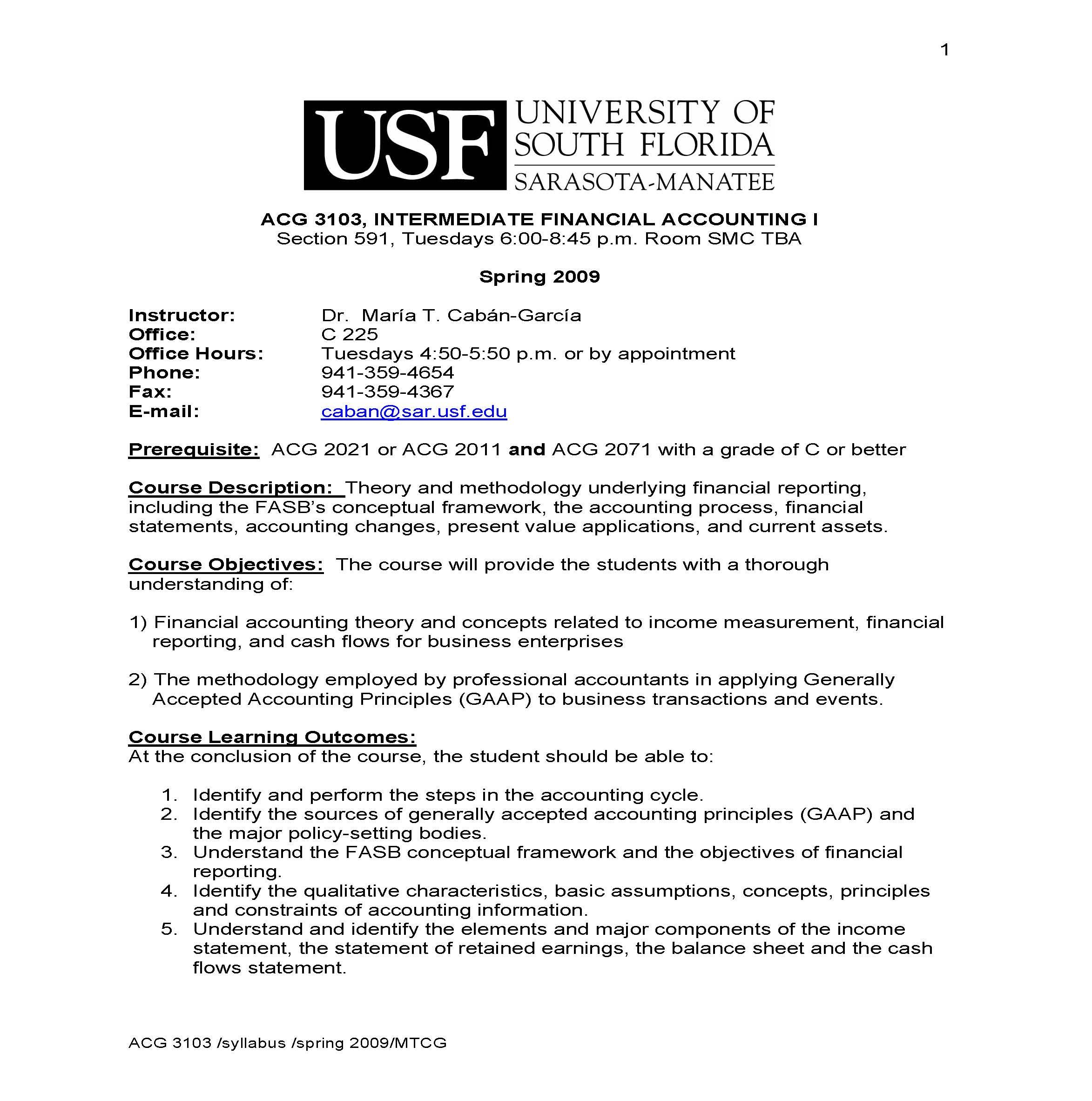 Intermed Financial Acc I