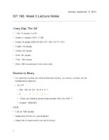 Week 3 Lecture Notes