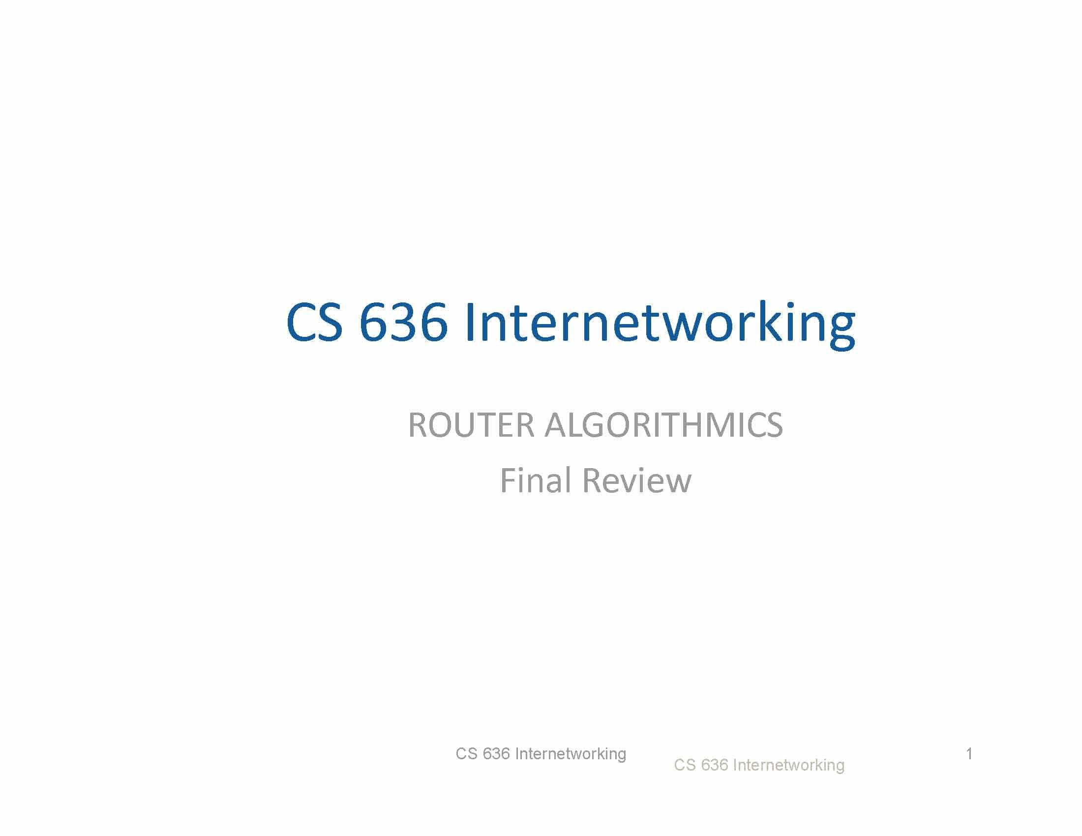 Internetworking