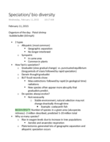 Speciation/Biodiversity