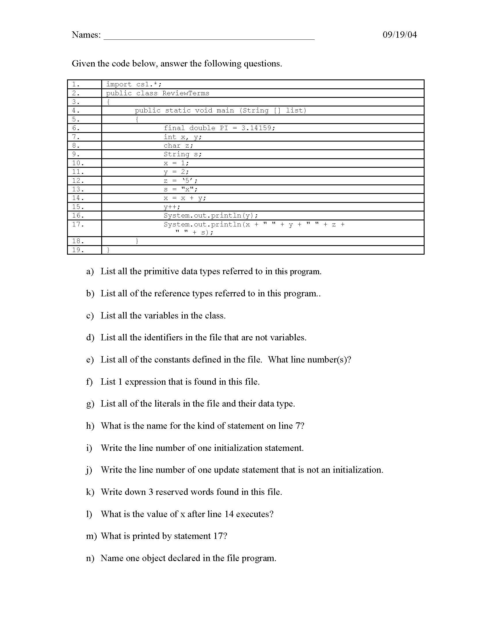 ALGORITHM DEVELOPMENT