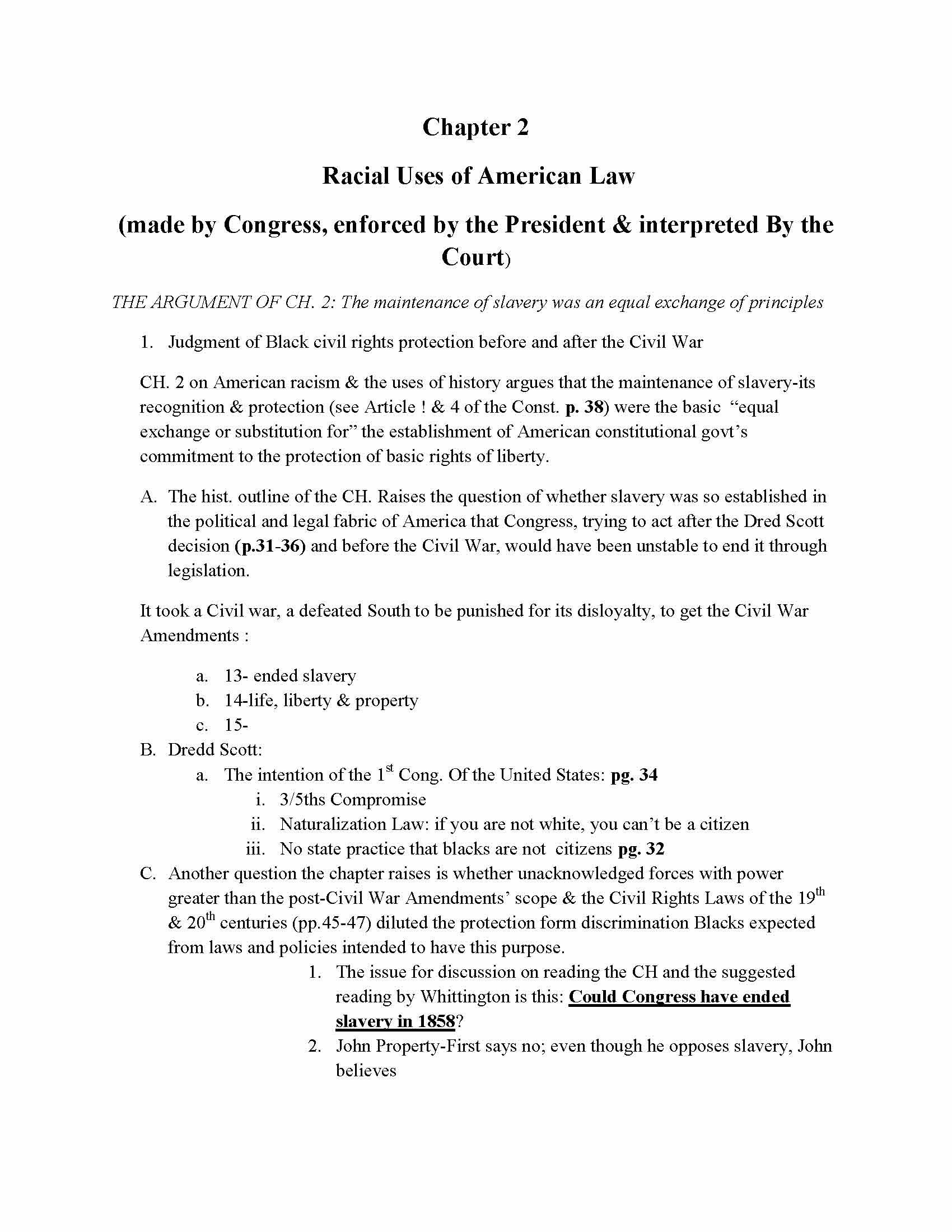 Racism and the Law
