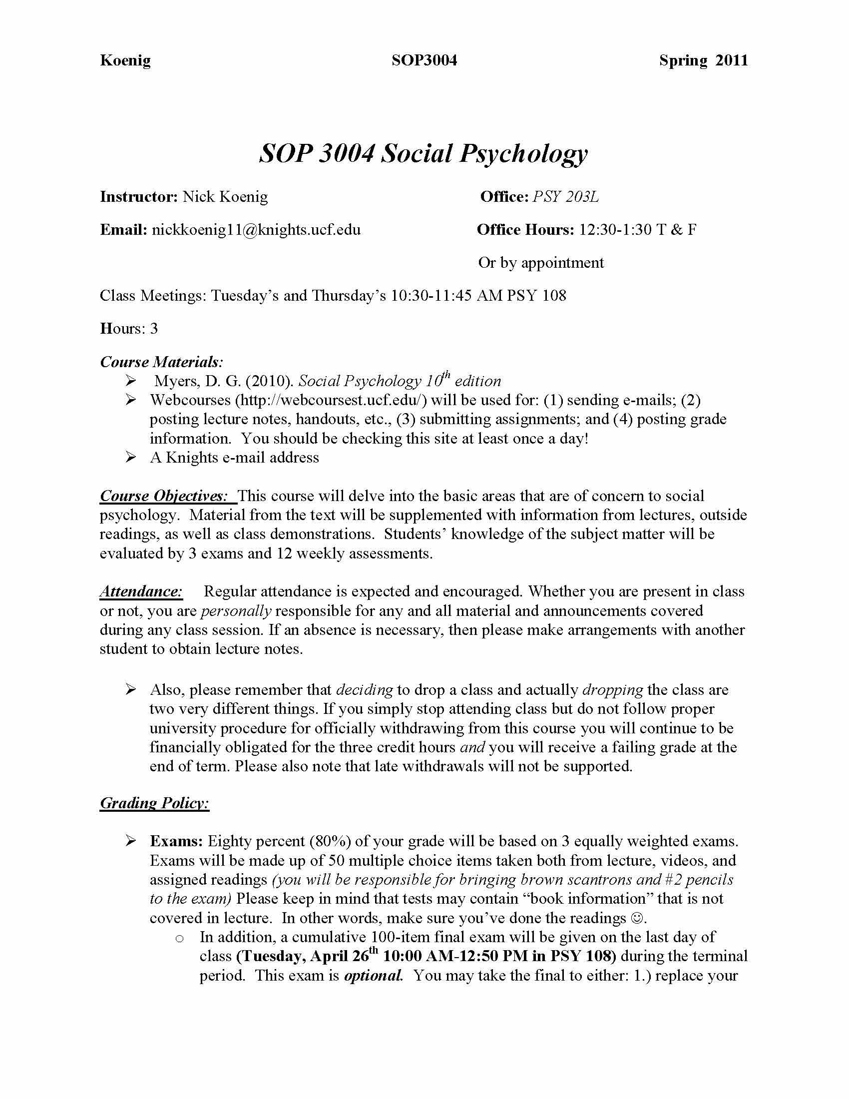 Social Psychology