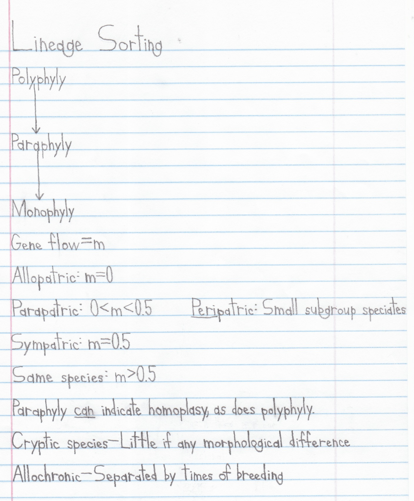 Notes for October 18 Week