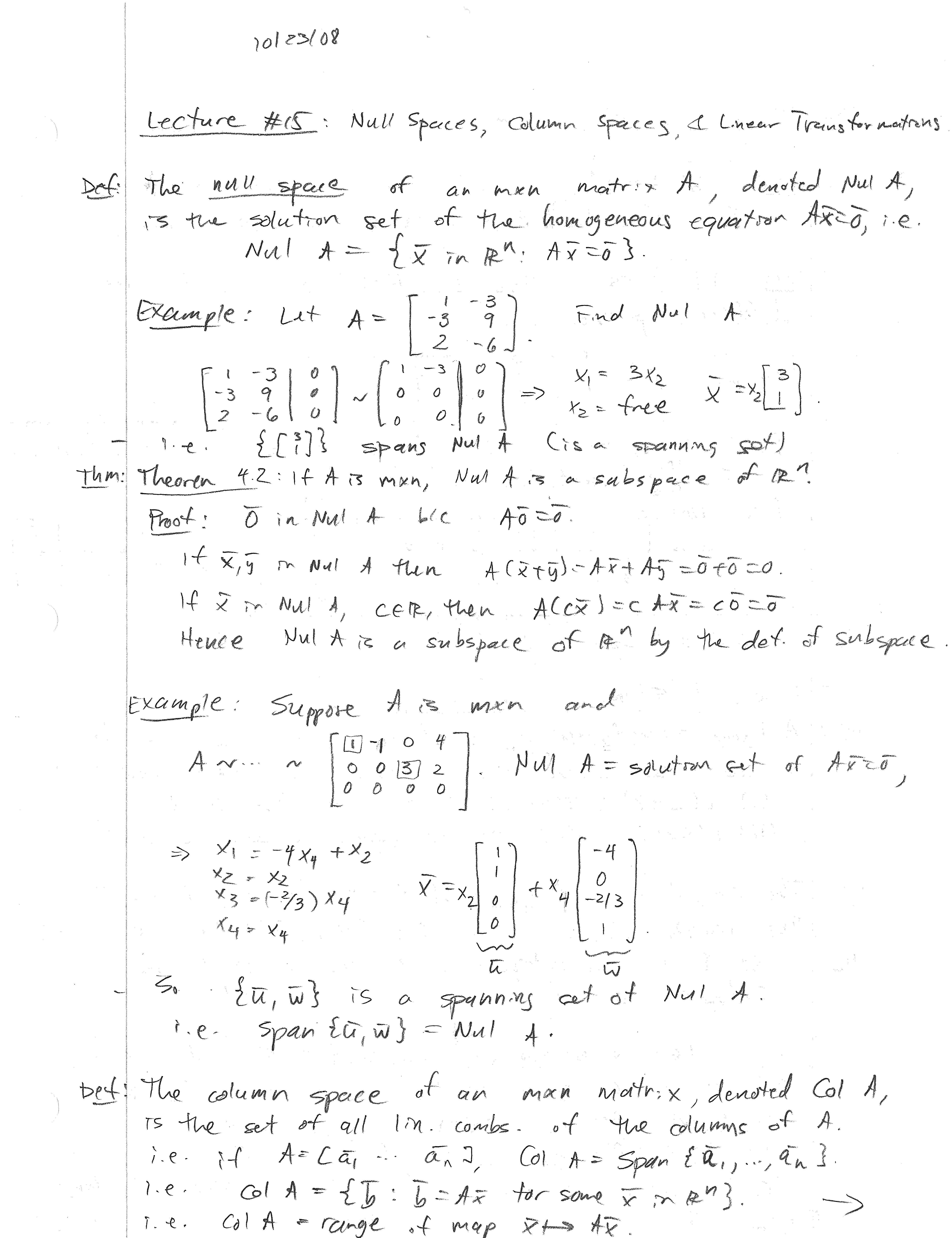 Matrices & Linear Algebra