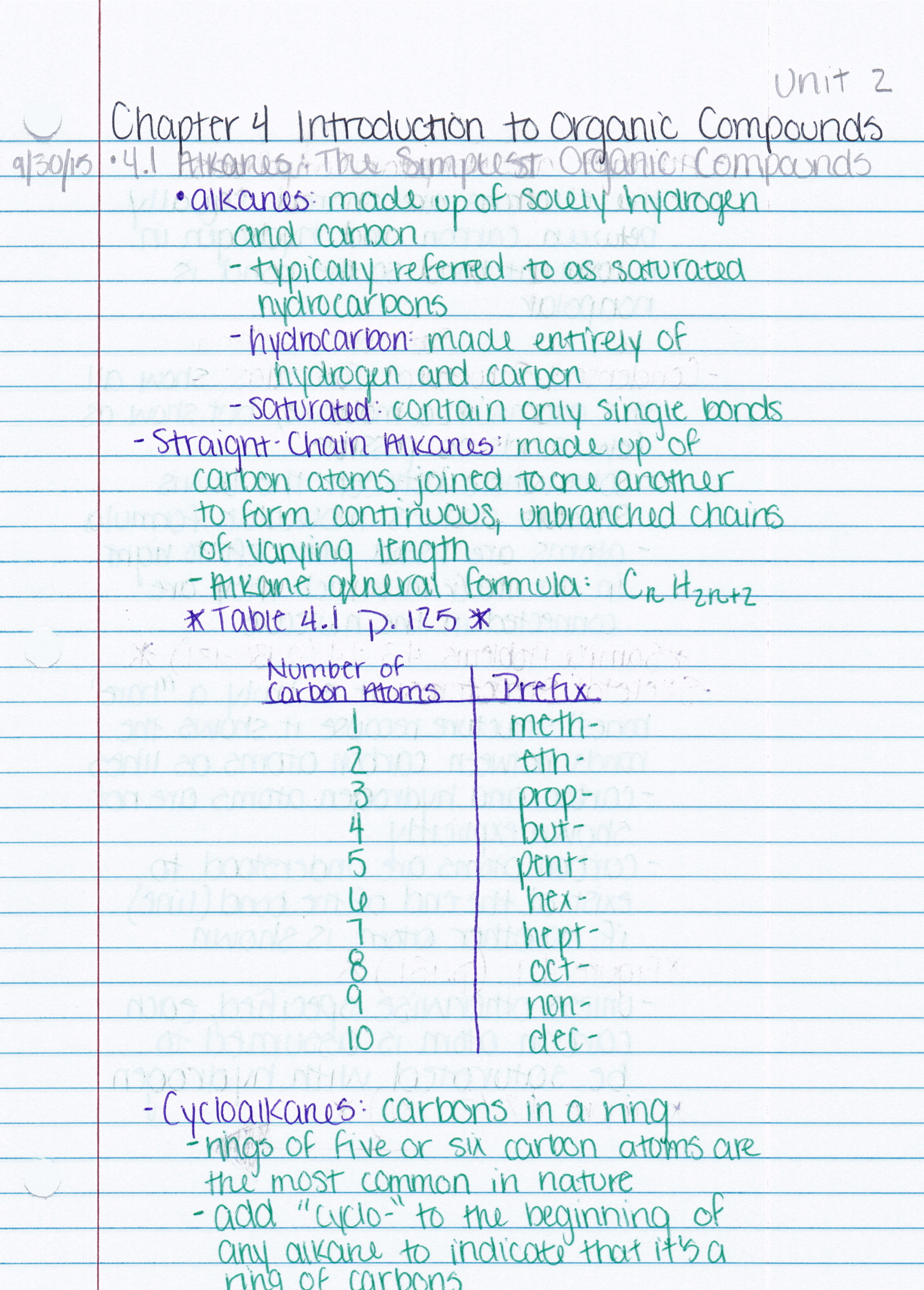 Chapter 4: Introduction to Organic Compounds