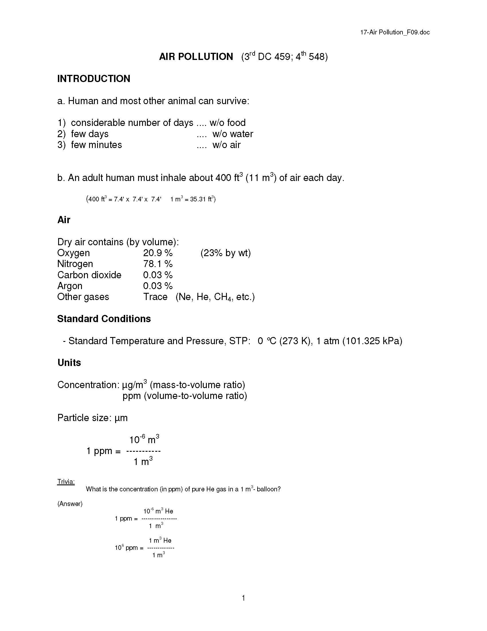 INTRO TO ENVIRONMENTAL ENGR