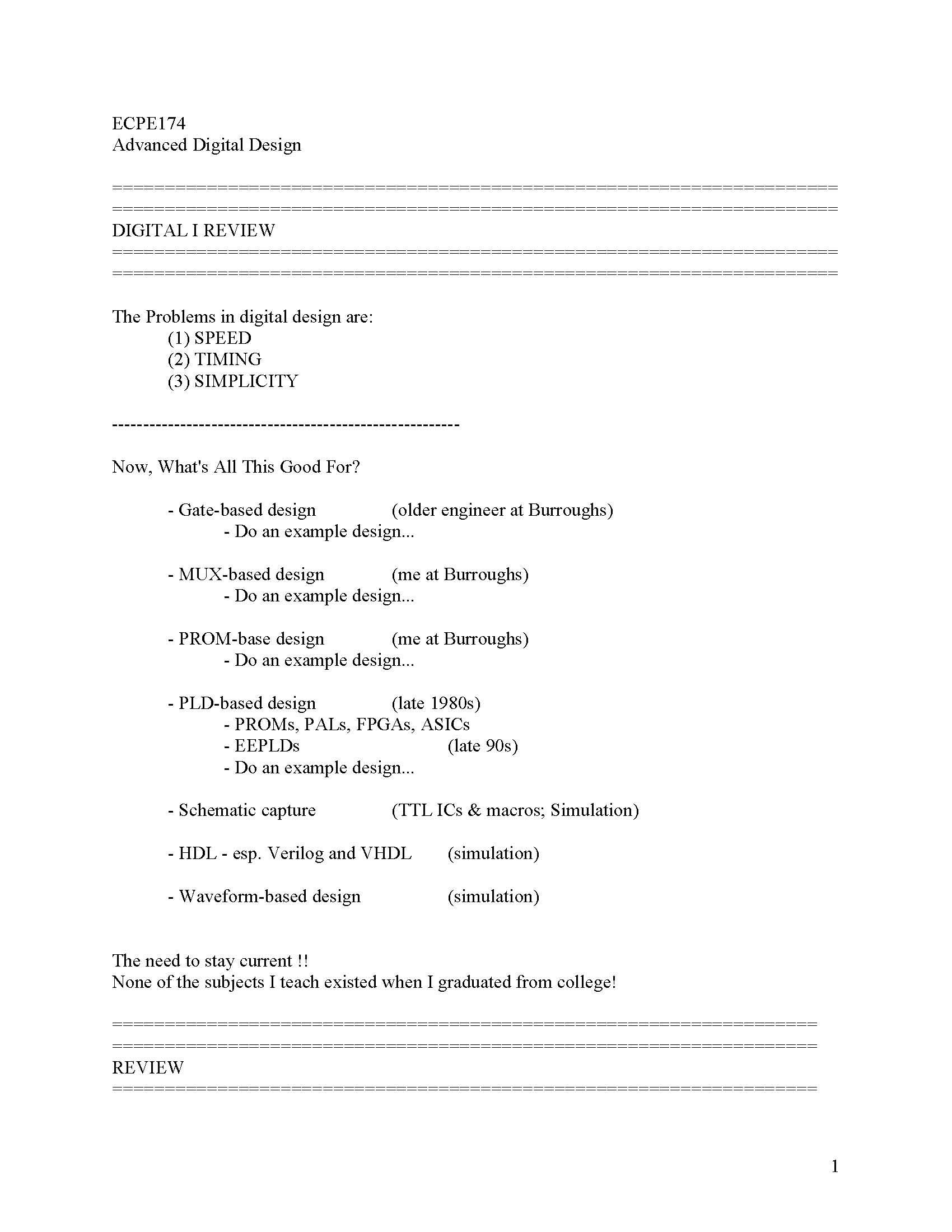 Advanced Digital Design