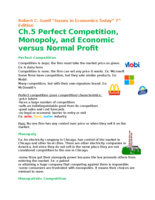 Ch.5 Perfect Competition, Monopoly, and Economic