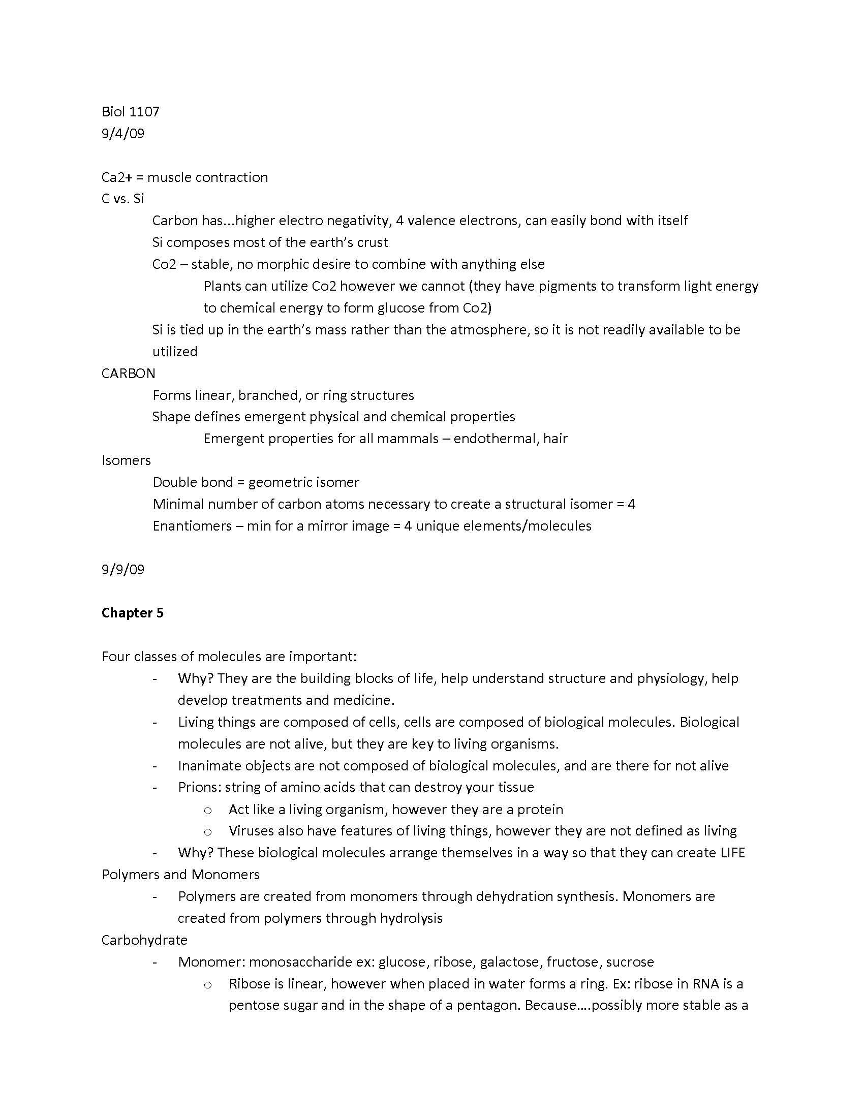 Principles of Biology I