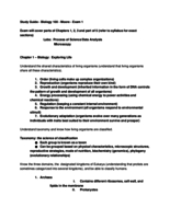 BIOL 100 Exam 1 Study Guide
